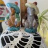 Vintage Beatrix Potter-Style Salt and Pepper Shakers | Anthropomorphic Mice with Hats | Hand-Painted Japan Figurines - Image 10