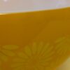 Vintage PYREX 444 Yellow Daisy Cinderella Mixing Bowl | 4 Qt Orange Sunflower Mid-Century Kitchen Classic - Image 3