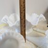 Vintage Fenton Milk Glass Epergne | Ruffled Diamond Lace Horn Vase | Elegant Mid-Century Centerpiece - Image 6