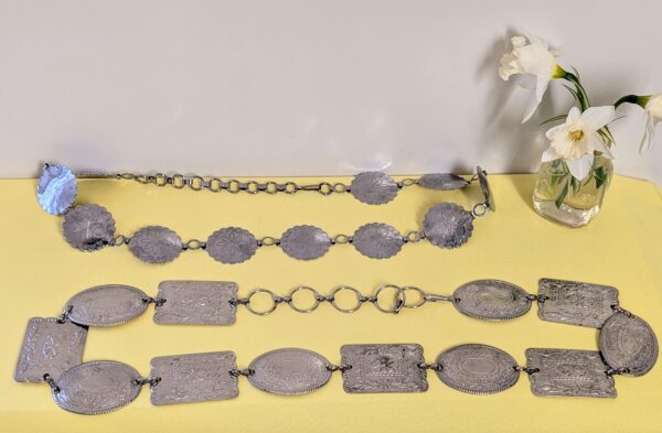 Vintage Silver Medallion Chain Belt | Statement Waist Belt or Boho Festival Jewelry | Western Wear | Choice of Design