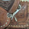RARE FIND!! Vintage Handmade Leather Saddle Purse | Tooled Floral Design with Shearling Interior | Western Boho Shoulder Bag | One-of-a-Kind - Image 3