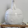 Vintage White Ceramic Reindeer Cookie Jar | Whimsical Holiday Jar with Embossed Pine & Starburst Details | Gramma's Cookies - Image 5