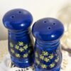 Vintage Opryland USA Salt and Pepper Shakers | Cobalt Blue Floral Souvenir from Nashville, Tennessee | Made in Japan - Image 6