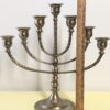 Vintage Brass Menorah | Moveable Arms | Marked “2” on All Parts | Signed GMD | 11" Tall Judaica Display - Image 2