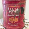 Velvet Pipe & Cigarette Tobacco Tin | Vintage Red Tobacco Canister with Pipe Illustration | Liggett and Myers Smoking Collectible - Image 3