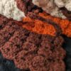 Vintage Crochet Afghan | 70s Handmade Blanket in Brown & Orange | Cozy Retro Popcorn Stitch Throw - Image 7