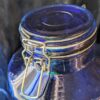 Vintage Cobalt Blue 4-Quart Glass Canister | Wills Bakery | Homestyle Bread & Cookies Jar - Image 4