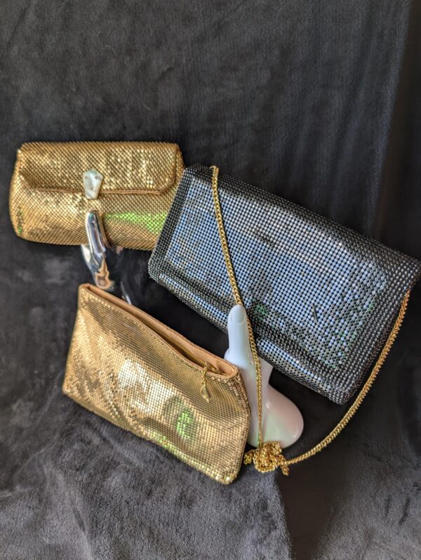 Vintage Whiting & Davis Mesh Bags | Choice of Evening Clutches or Purses | Made in USA | Mother of Pearl Clasp | Elegant Evening Bags