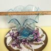 Vintage Blue Hobnail Vase | Ruffled Edge Art Glass | Mid-Century Hand Blown Style | Light Catching Beauty | Elegant Curvy Statement Piece - Image 5