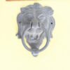 Vintage Cast Iron Lion Door Knocker | 7" Majestic Lion Head Entry Accent | Heavyweight Gothic Revival Hardware | Bold Architectural Detail - Image 5
