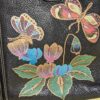 Anna by Anuschka Leather Purse | Hand Painted Butterfly and Floral Bag | 14" Wide | Interior Divider and Pockets | Artistic and Functional - Image 2