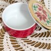 Christmas Chokin Trinket Box | Jamestown China Made in Japan | Red Holiday Porcelain with 24K Gold Trim | Poinsettia Lid | Elegant Gift Idea - Image 2