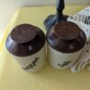 Vintage Brown & Cream Plastic Salt and Pepper Shakers | Bold Font Retro Kitchen Decor | Mid-Century Modern Style | 5.5" Tall Shaker Set - Image 6