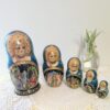Vintage Russian Nesting Dolls | Hand-Painted Matryoshka Dolls | Fairy Tale Prince & Belly Dancer Story | Unique Collectible Gift | Folk Art - Image 4