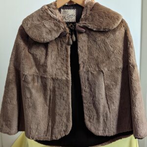 Vintage King Furs Memphis Sheared Pastel Mink Fur Caplet | Soft Fur with Tassel Toggle | Elegant 1950s Style Wrap | Glam Retro Outerwear