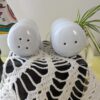 White Ceramic Salt & Pepper Shaker Set | Minimalist Cylinder Shakers | Classic Glossy White | Retro Kitchen Tableware - Image 5