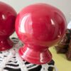 Fiestaware Scarlet Salt & Pepper Shaker Set | Fiesta Red Ball Shakers | Glossy Ceramic Pedestal Tableware | Vintage Homer Laughlin - Image 2
