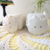 Chris Madden Forêt Salt & Pepper Shaker Set | Ivory Ceramic with Cast Iron Stand | JCPenney Home Collection | Rustic French Kitchen Decor - Image 3