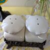 Chris Madden Forêt Salt & Pepper Shaker Set | Ivory Ceramic with Cast Iron Stand | JCPenney Home Collection | Rustic French Kitchen Decor - Image 4