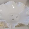 Vintage Fenton Milk Glass Epergne | Ruffled Diamond Lace Horn Vase | Elegant Mid-Century Centerpiece - Image 3
