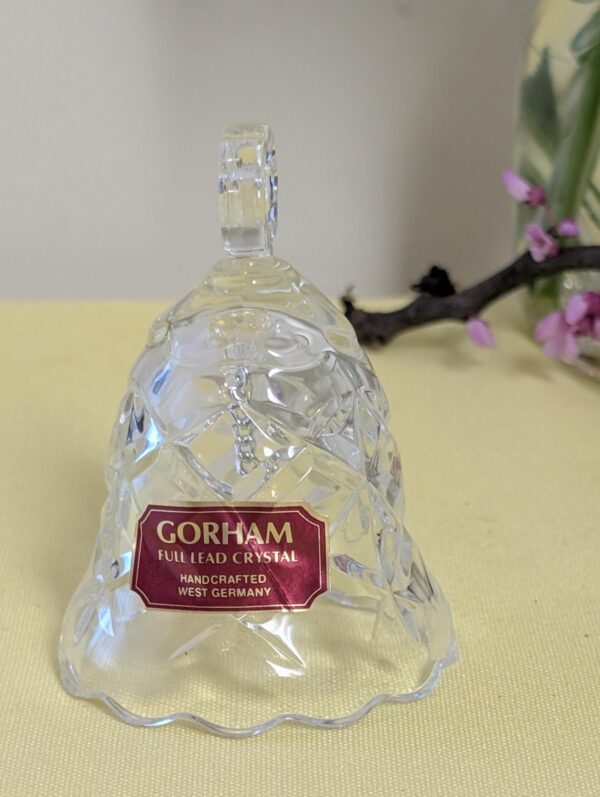Vintage Gorham Lead Crystal Bell | Handcrafted in West Germany | Elegant Cut Glass Collectible | Collector's Bell | Tiny Glass Bell