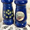 Vintage Opryland USA Salt and Pepper Shakers | Cobalt Blue Floral Souvenir from Nashville, Tennessee | Made in Japan - Image 2