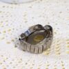 Vintage Geneva Ring Watch | Silver Toned with Crystals Finger Watch | Floating Crystals Bezel Silver Tone Quartz Timepiece | Finger Fads - Image 3