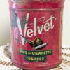 Velvet Pipe & Cigarette Tobacco Tin | Vintage Red Tobacco Canister with Pipe Illustration | Liggett and Myers Smoking Collectible - Image 4
