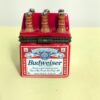 1998 Budweiser 6-Pack Beer Bottle Trinket Box | Mini Ceramic Hinged Keepsake | Anheuser-Busch Collector Gift Idea - Image 2