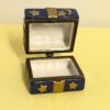 Limoges Style Porcelain Trinket Box | Moon & Stars Gift Box with Gold Bow | Celestial Hinged Keepsake for Dreamers and Collectors - Image 3