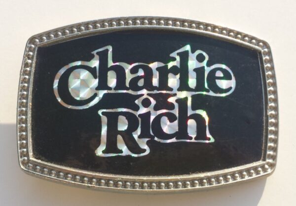 Charlie Rich CPI belt buckle -- 70's vintage prismatic belt buckle
