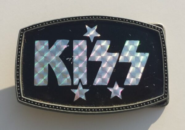 KISS belt buckle -- 70's vintage prismatic belt buckle