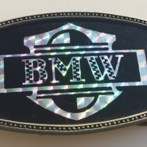 BMW belt buckle -- 70's vintage prismatic belt buckle