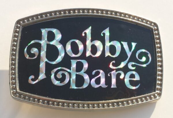 Bobby Bare CPI belt buckle -- 70's vintage prismatic belt buckle
