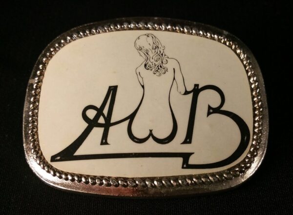 Average White Band (AWB) belt buckle -- awesome 70's vintage & super rare!