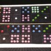 Mid-century set of 55 Halsam Dragon Dominoes, colored dot style, made in the USA - Image 2
