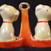 Rare 30s/40s Dog Salt & Pepper Shakers, Beautiful Lustreware! Made in Japan - Image 3