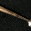 Vintage cocktail / bar spoon with hole. Wooden handle. - Image 2
